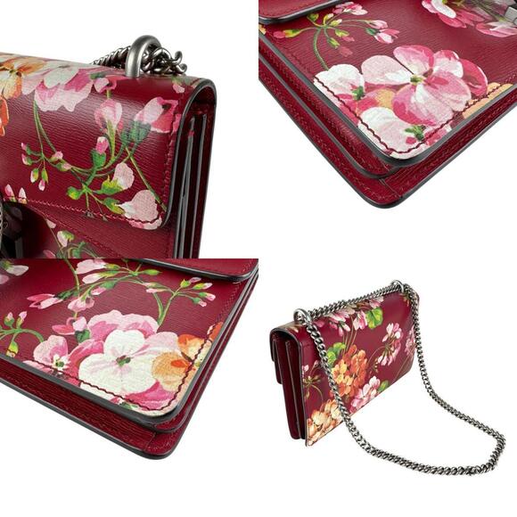 GUCCI Authentic Red Leather Shoulder Bag - Picture 4 of 5